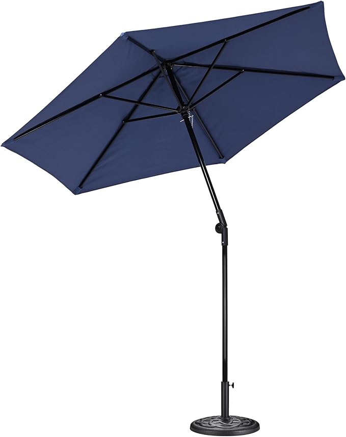 Yescom 7.5ft Outdoor Bistro Market Table Umbrella for Restaurant Cafe Rental Patio 250th Celebration Lawn Party Event Shade Yard Deck Railing Parasol