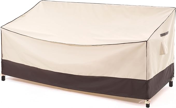 F&J Outdoors Waterproof Anti-UV Heavy Duty 2 Seater Bench Cover Patio Loveseat Cover, 58" W x 35" D x 35" H