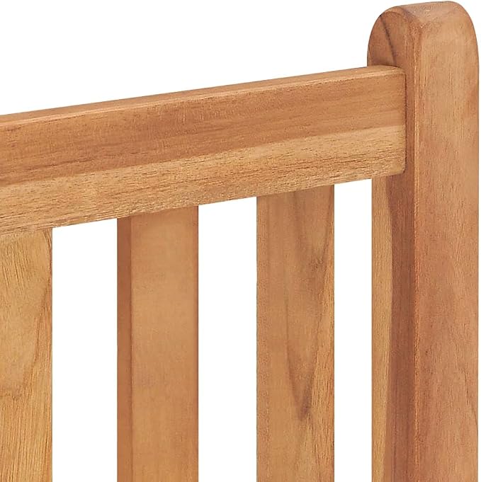 7 Piece Solid Teak Patio Dining Set with Waterproof Table and Comfortable Chairs for Garden