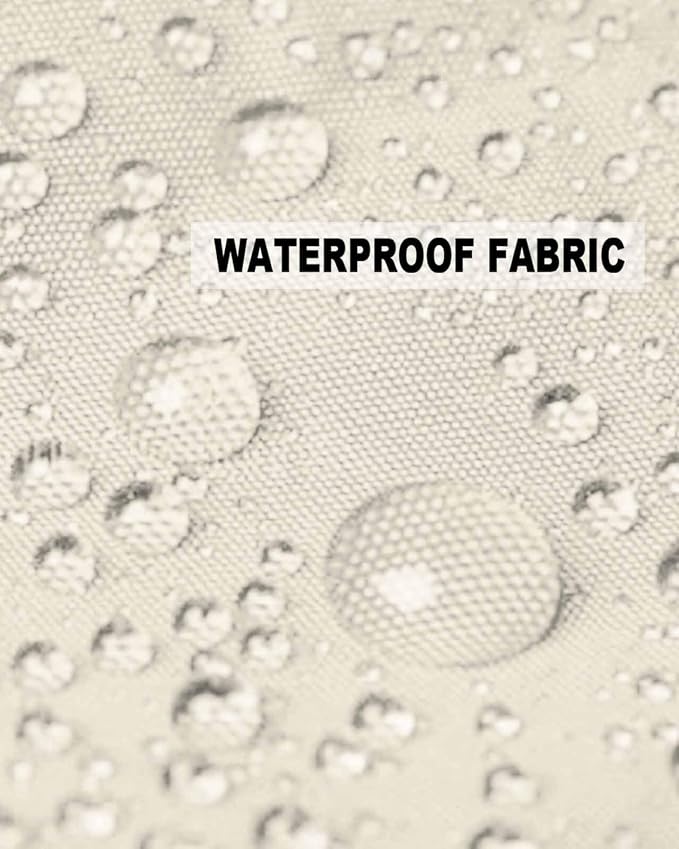Outdoor Waterproof Throw Pillow Covers Set of 2 Cream Pillowcases 16x16 Inches Solid Color Patio Decorative Pillows Cushion Case Patio Pillows for Couch Bed Chair Garden