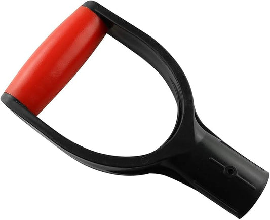 32mm Inner Diameter Plastic Spade Handle Shovel Red D Grip Handle Good Hand Protect Garden Accessories for Snow Shovel Digging Raking Tools