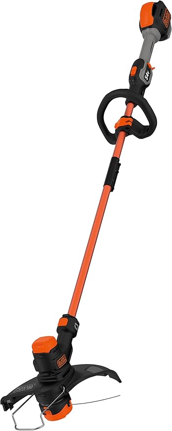 Black+Decker Dualvolt STC5433B Cordless Brushcutter, Grass Trimmer (54 V, with AFS Reflex Thread Extension, 33 cm Cutting Width, E-Drive Gear Transmission, Without Li-Ion Battery and Charger)