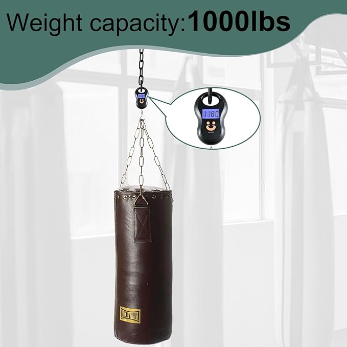 JACNITAD 64inch Hanging Swing Chair Chain (2)+ 4 Free Quick Links, 1000LB Load Bearing,Indoor and Outdoor Playground Swings, Hammocks, Sandbags Swing Chains