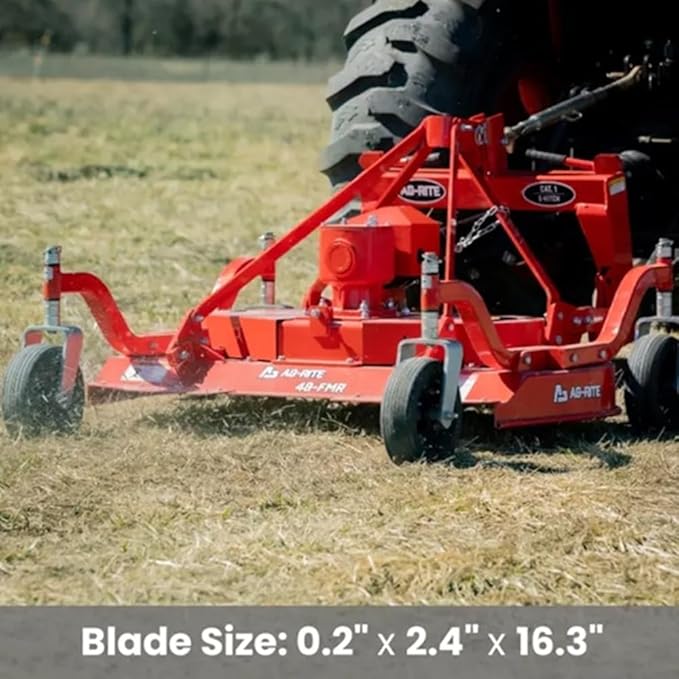 48" Finishing Mower | 3-Point Cat 1 Hitch | 3-Blade Rear Discharge for 16-50 HP Tractors | Grooming Attachment for Lawns and Pastures | 540 RPM PTO (PTO Shaft Not Included)