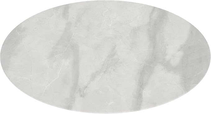 20" Round Tempered Glass Table Top, Marble Glass Surface Protector Heat & Scratch Resistant Multipurpose for Dining, Coffee, Restaurant, Office and End Table (Grey Marble Pattern, 20 Inch)