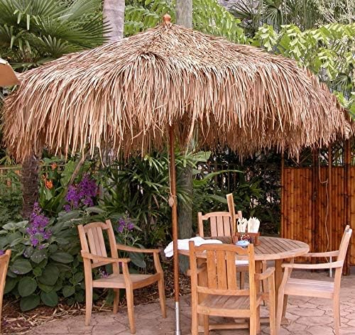 Mexican Straw Roof Thatch – 12ft Tiki Umbrella for Outdoor Shade, Patio, Tiki Bars – Eco-Friendly Natural Grass Cover, Easy Installation, Tropical DIY Roof Cover, Not Waterproof