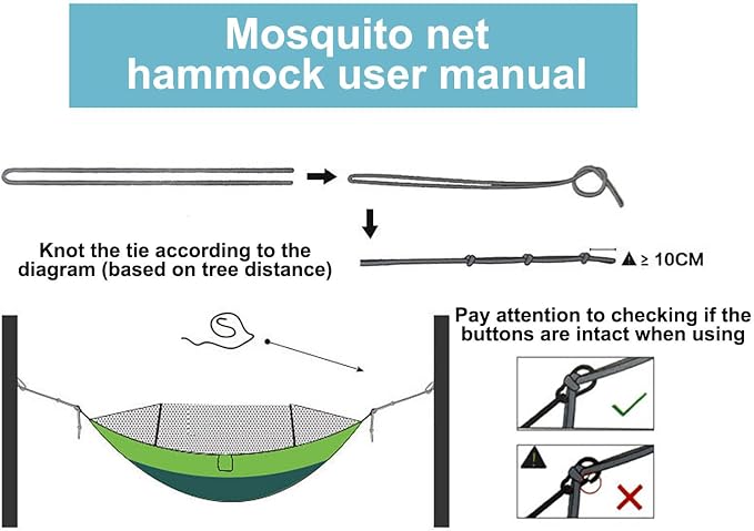 Heavy Duty Hammock with Mosquito Net–Canvas Hammock, Fade-Resistant Cotton Lounger, Roll-Free Comfort Design, Easy Setup for Backyard, Porch, Garden, Camping, Travel (Light Blue)