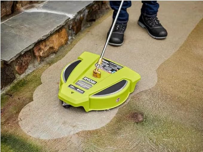 RYOBI 15 in. 3400 PSI Gas Pressure Washer Surface Cleaner with Caster Wheels (Renewed)