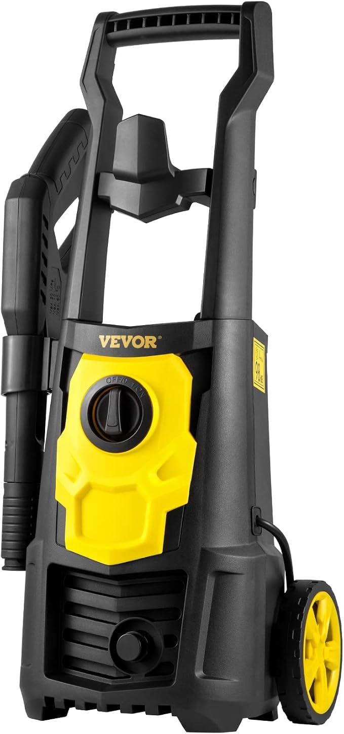 VEVOR Electric Power Washer, 2000 PSI 1.65 GPM, Portable Cleaner with 30ft Hose, Foam Cannon & 5 Nozzles for Cars, Patios, Fences - ETL Listed