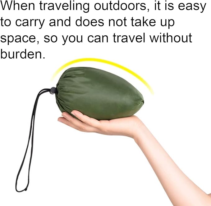 Polyester Hammock with Built-in Storage Pocket Large Space Lightweight Portable Outdoor Camping Hammock(Green)