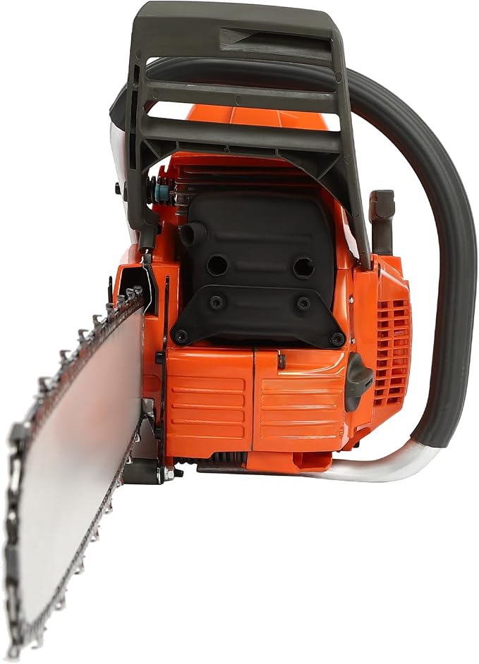 24inch Gas Chain Saw, 5.23HP 71.8CC 2-Stroke Gasoline Powered Chainsaw, Air Cooled Top Handle Gas Chainsaw Pull Start Petrol Chain Saw with Air Purification System for Wood Cutting, Trees