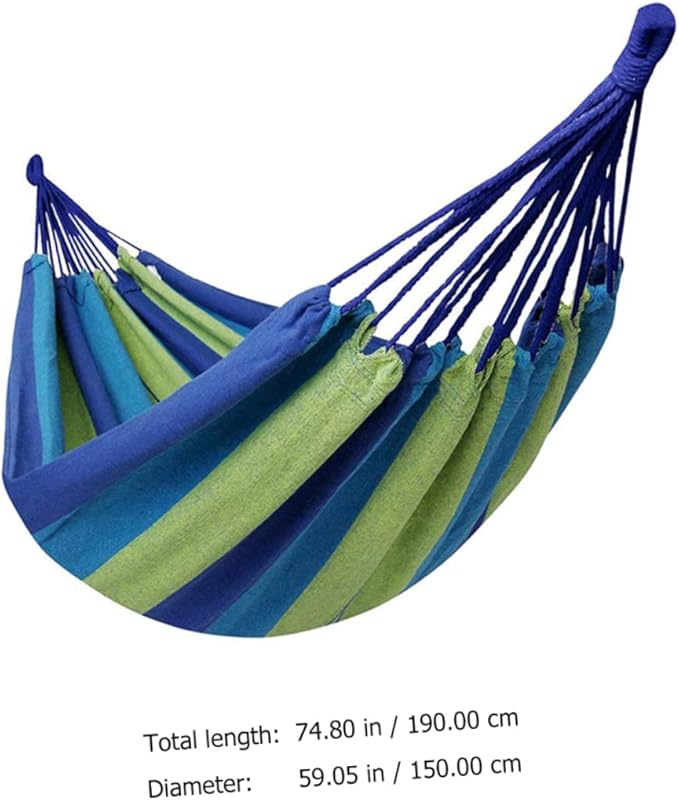 BESPORTBLE Double Thick Canvas Hammock Swing for Adults Outdoor Camping Hammock for Two Heavy-Duty Capacity for Camping and Relaxing