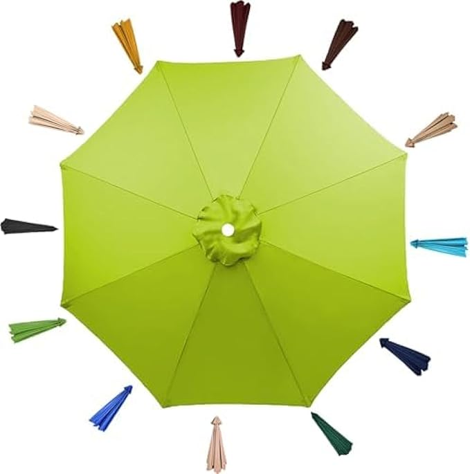 Patio Umbrella Replacement Canopy, 8 Arm Umbrella Replacement Cover, 6.5/7.5/8.2/9/10/11.5/13 Feet, Suitable For Patio