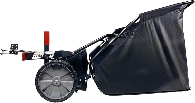 Brinly 42" Tow-Behind Lawn Sweeper in Hammered Finish with High-Velocity Brushes, Textured Black