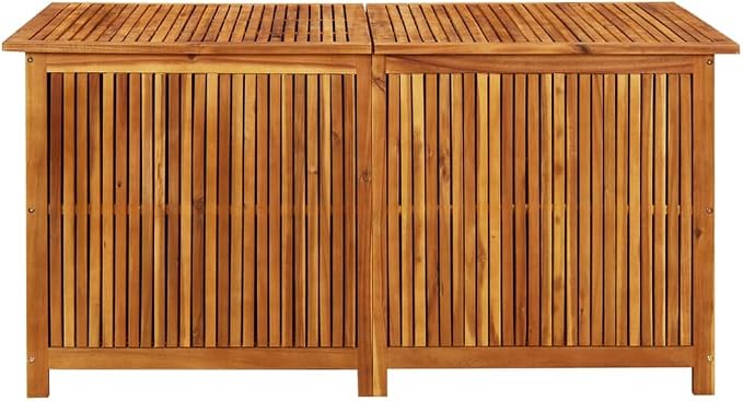 Solid Wood Outdoor Storage Bench,Solid Acacia Wood Garden Deck Box Patio Storage Box with Liftable Top Outdoor Wooden Storage Container for Patio,Backyard,Poolside, 59.1"x31.5"x29.5"