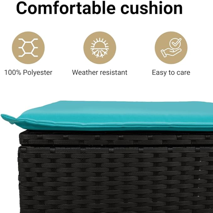 vidaXL Patio Sofa Set with Cushions 11 Piece, Outdoor Sectional Sofa Couch, Patio Conversation Set for Garden Backyard, Black Poly Rattan
