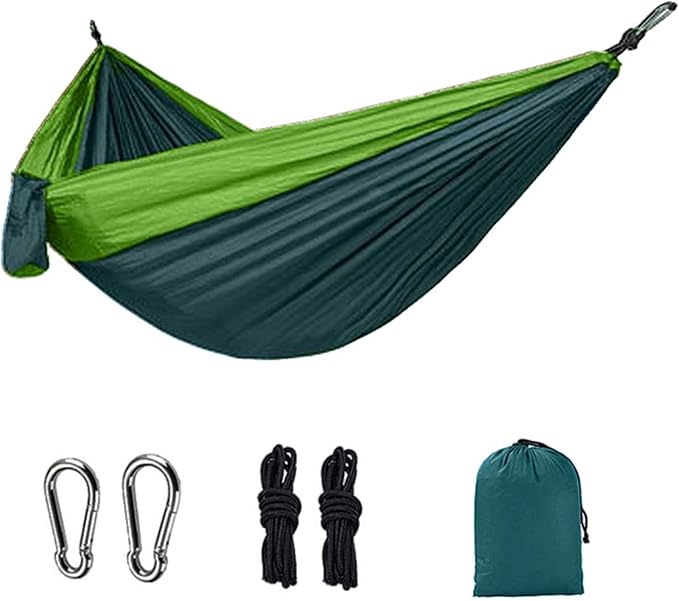 Hammocks for Outside 2 Person, Hammocks for Trees with Net, Portable Camping Hammock, Parachute Hammocks, Outdoor Hammock, for Outdoor, Indoor, Patio Yard