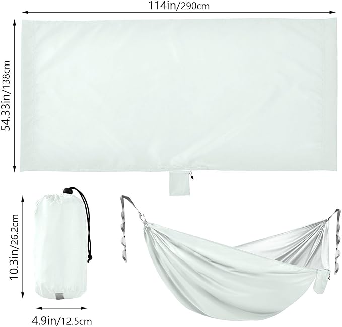 Cream White Solid Color 330lb Capacity Camping Hammocks with Portabl Carry Bag Tree Hammock for Patio Backyard Lounge Base hamacas para Patio