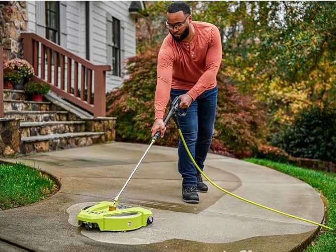 RYOBI 15 in. 3400 PSI Gas Pressure Washer Surface Cleaner with Caster Wheels (Renewed)
