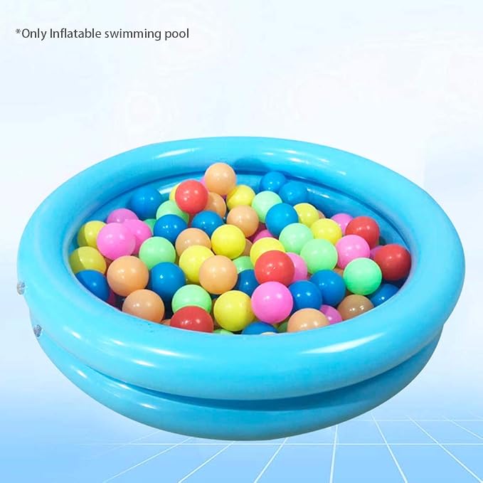 Inflatable Paddling Pool, Inflatable Swimming Pool, Family Pools, 2 Ring Inflatable- Paddling Pool Water Toys for Indoor Outdoor Pool, 23.7 * 19.7inch (Blue)