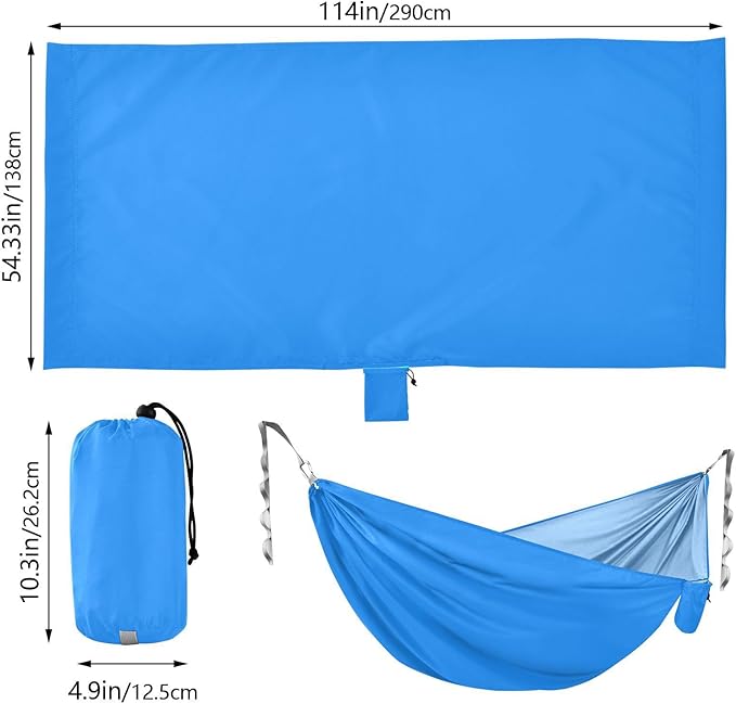 Dodger Blue Solid Color Pure Plain 330lb Capacity Hammocks for Camping Tree Hammock for Outside Patio Garden jamaca para Patio