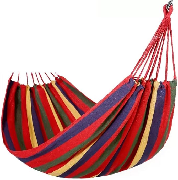 Outdoor Hammock Anti-Rollover Travel Camping Portable Hammock Hanging Chair Outdoor Portable Camping Travel Equipment (Color : Multi-Colored, Size : 200 * 150cm)
