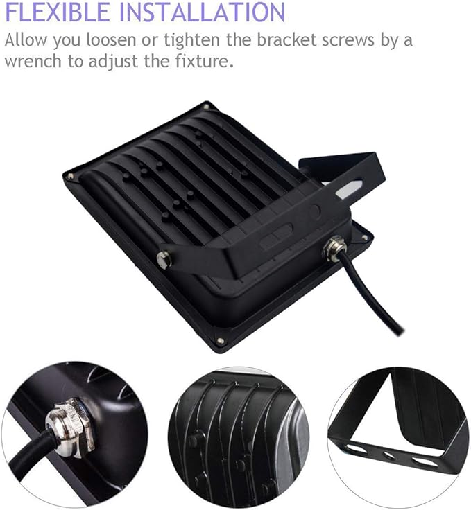 12V~60V 30W LED Flood Light Outdoor Waterproof IP65 Super Bright Outdoor Light LED Energy Saving Work Light 6000K 2700LM Daylight White 150W Halogen Lamp Equivalent