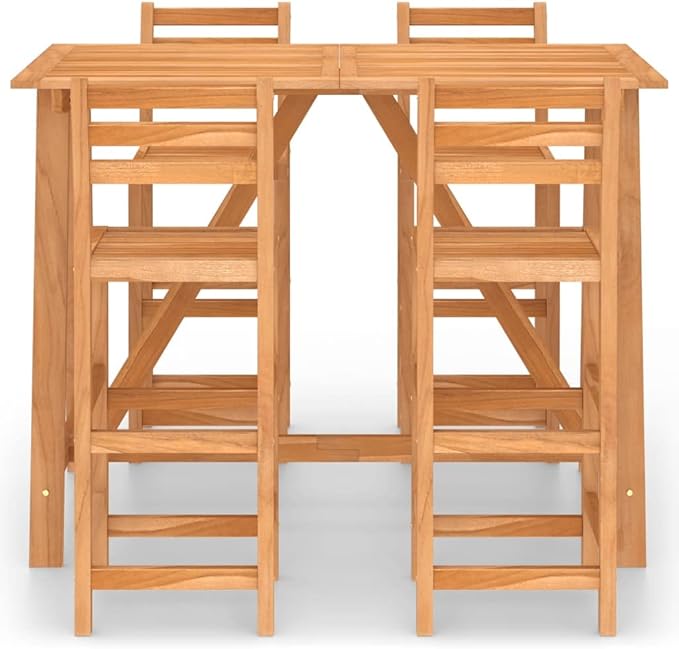 Patio Bar Set,Patio Lounge Set,Outdoor Patio Furniture,Outdoor Chat Conversation Set,for Patio,Backyard,Garden,Outdoor,5 Piece Solid Acacia Wood
