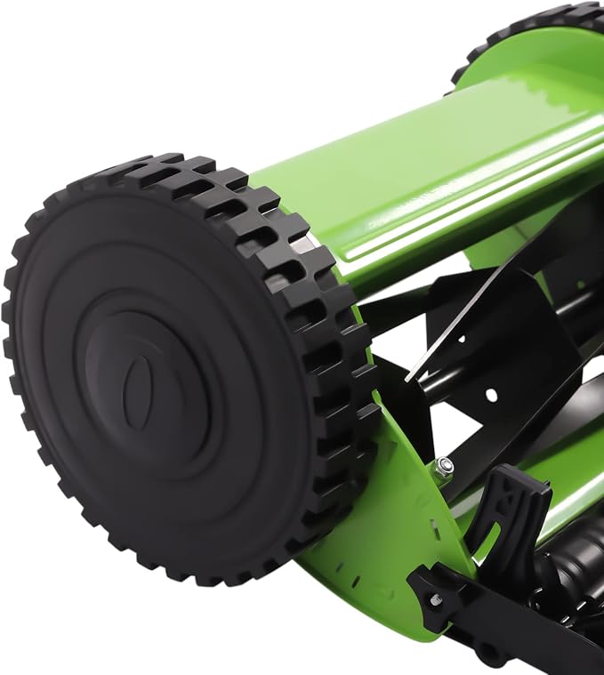 12-Inch Manual Lawn Mower, Adjustable Heights & Efficient Grass Catcher with Collection Bag Push Reel Lawn Mower Push Lawn Sweeper for Garden Yard Park (12-Inch Sweeper)