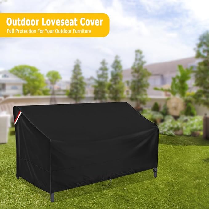 Outdoor Sofa Cover, 70 Inch Waterproof 3-Seater Bench Covers for Patio Loveseat, Couch, Glider, Heavy Duty Outside Furniture Couch Cover - 70" L x 38" W x 35" H