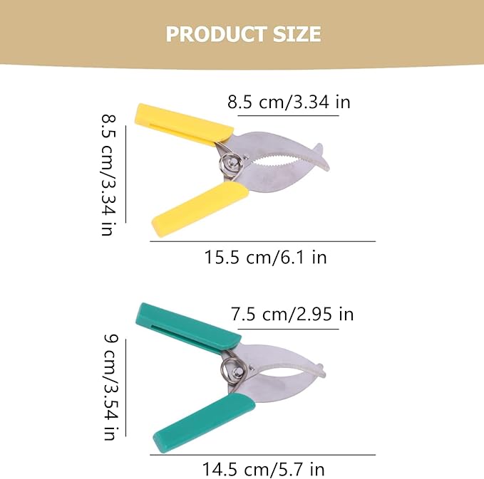 2 PCS Ring Barking Cutter Scissor Professional Grafting Tool Plant Cutters Girdling Shear Garden Tree Ring Cutter for Potted Plant Fruit Tree Orchard