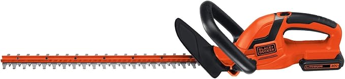 BLACK+DECKER 20V MAX Cordless Hedge Trimmer, 22-Inch (LHT2220) & 20V MAX* POWERCONNECT 10 in. 2in1 Cordless String Trimmer/Edger + Sweeper Combo Kit (LCC222)