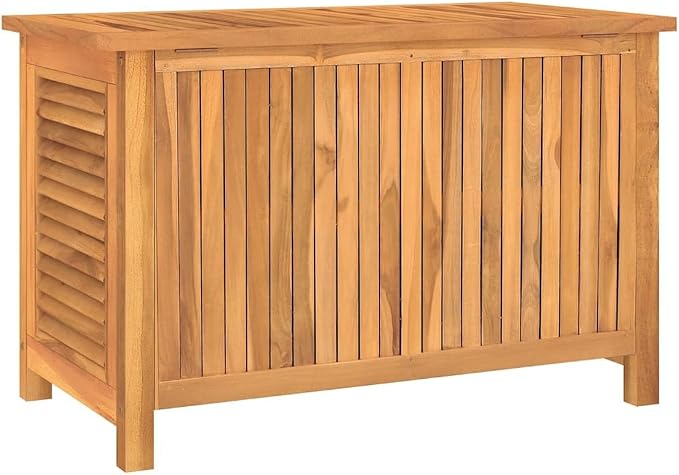 Wood Deck Box, Wooden Outdoor Storage Box Organizer for Tools, Cushions, Patio Storage Container for Backyard, Porch, Garden,-426