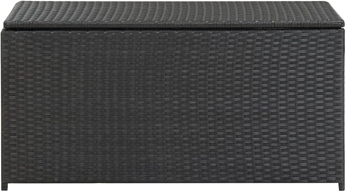 Deck Box Large Outdoor Storage for Patio Furniture, Garden Tools, Pool Supplies, Weatherproof and UV Resistant, Outdoor Backyard Patio Storage Deck Box Container, 39.3"x19.6"x19.6" Black