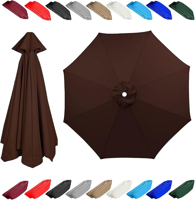 11.5ft 13 ft 8 rib umbrella replacement canopy patio umbrella fabric replacement Outdoor Umbrella Polyester Top
