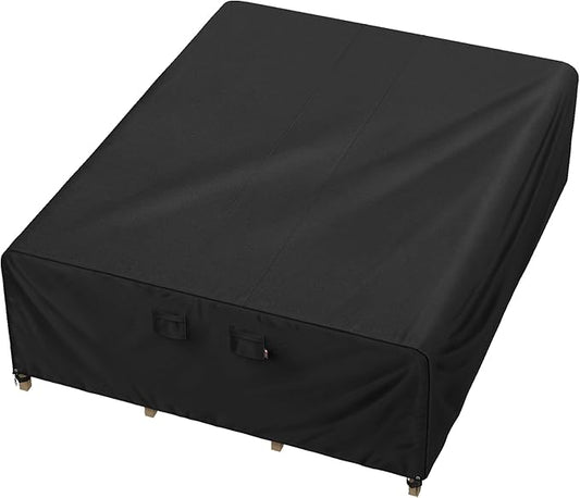 iBirdie Outdoor Patio Furniture Set Covers 140 x 76 inch fit 6 x 11 ft, 72, 74, 76 inch Wide, 140, 138, 136 inch Long Outside Dining Table and Chairs, Waterproof Weatherproof Cover, Heavy Duty 600D