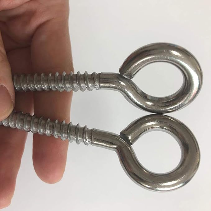 Swing Hooks, 4Pack M8 Heavy Duty Large Swing Hooks Hammock Hanging Kit Eye Screws 1200LB Capacity Swing Hardware for Yoga Hammock Swing Chair Indoor Outdoor