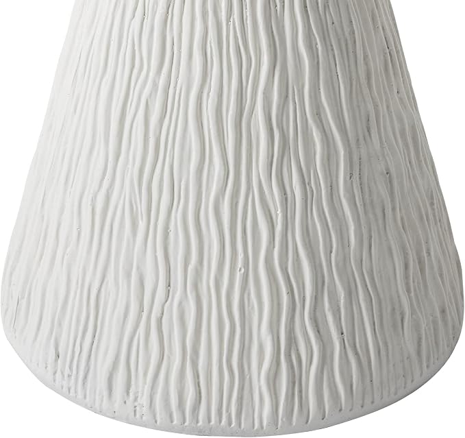 COSIEST Mushroom MgO Concrete Side Table | Lightweight Accent Table, White, 1 Pack