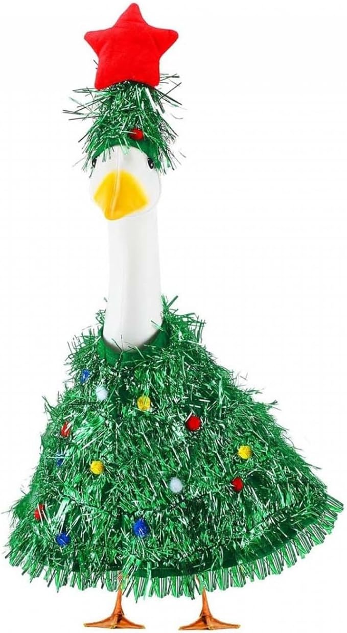 Halloween Porch Goose Outfit 23 Inch Porch Goose Clothes for Holiday | Pumpkin Dress Cape Witch Hat, Thanksgiving Goose Outfit, Christmas Goose Clothes, Holiday Costume for Lawn Geese Status