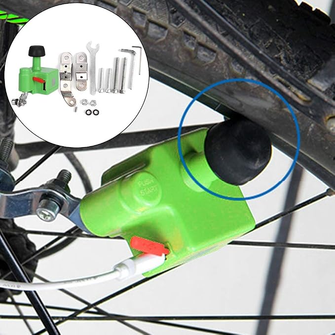Electric Generator, DC5V1A Dynamo Generator Mobile Phone Charging Mountain Generator Night Riding Equipment for Long Distance Cycling (Green)