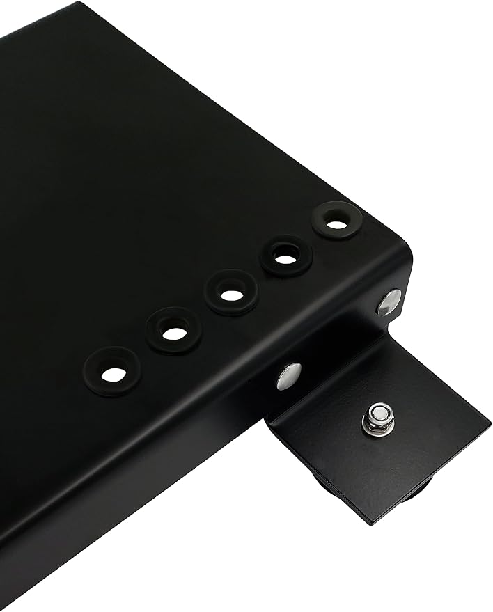 Pressure Washer Skid Plate Frame, Black Painted Steel with Rubber Feet, 10" x 16" Deck Size