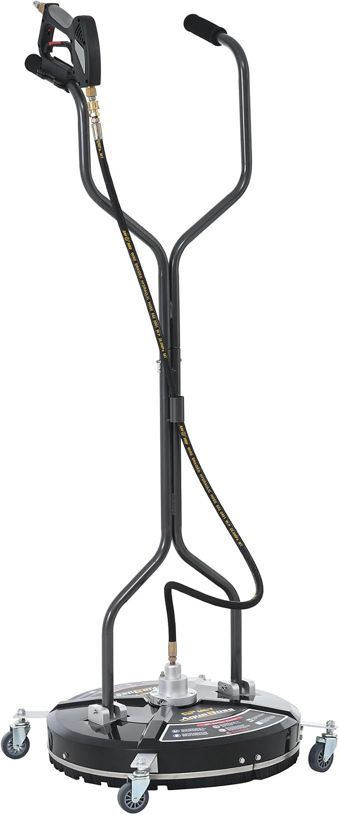 22 Inch Surface Cleaner for Pressure Washer, Dual Handles Surface Cleaner with 4 Wheels, Pressure Washer Attachments for Driveway Concrete Sidewalks Patio, 4500 PSI, 3/8" Quick-Connect
