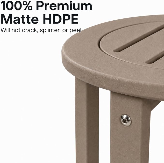 Outdoor Side Table, Antique Brown