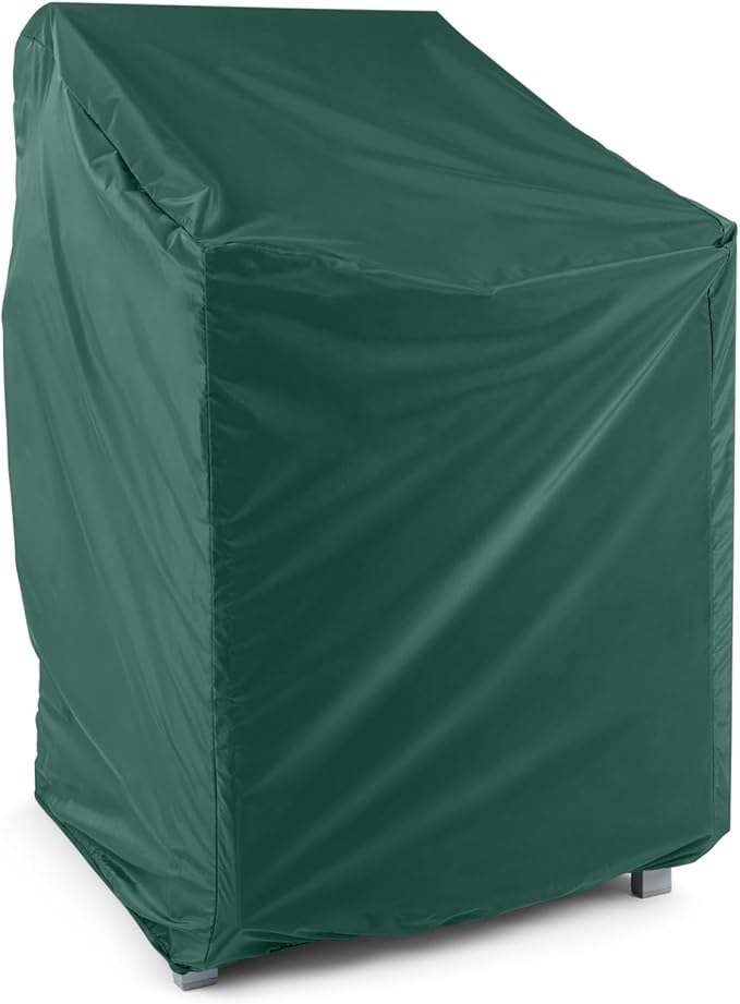 Covermates Stacking Chair Cover - Light Weight Material, Weather Resistant, Elastic Hem, Seating and Chair Covers, 28W x 34D x 52H, Green