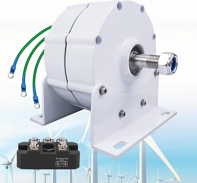 12000W low rpm permanent magnet generator, 3 Phase Gearless Permanent Magnet AC Alternator Water Wind Turbine Generator With Rectifier,Wind turbine with rectifier (48 Volts, Voltage)