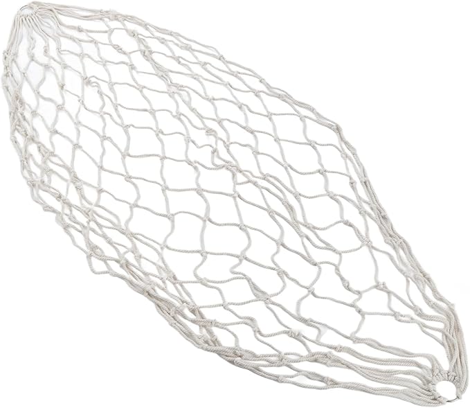 Cotton Rope Hammock Hand Woven 264.6lb Capacity Portable Cotton Rope Mesh Hammock for Outdoor Indoor Patio Yard