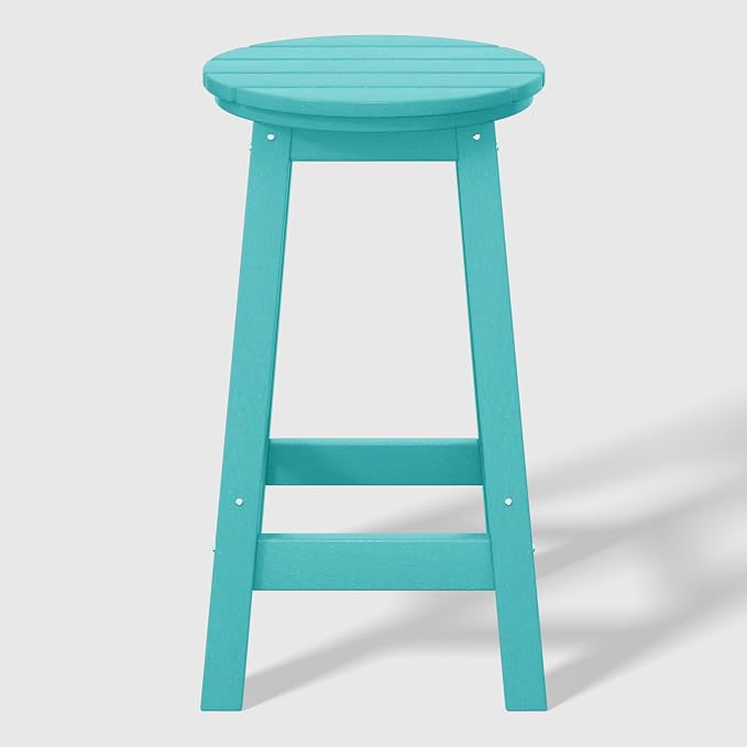 WestinTrends Malibu 5-Piece HDPE Outdoor Patio Dining Bar Bistro Table Set with Counter High Round Bar Stools