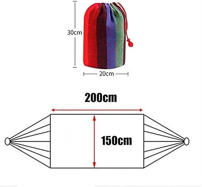 Hangmat 2 Person Hammock Colorful Rainbow Double 150x200 Cm Hammock Swing Hanging Hammock Swings Decor Buiten Hammock(D)