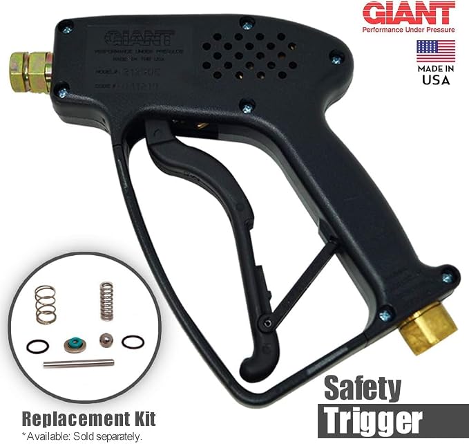 Giant Pressure Washer Trigger Gun - 21290C - Rated to Max 5000psi, 10 GPM - Made in USA