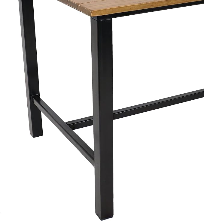 Sunnydaze 4-Person Solid Wood Rectangle Patio Dining Table - for Indoor or Outdoor Use - 47.25" W x 31.25" D